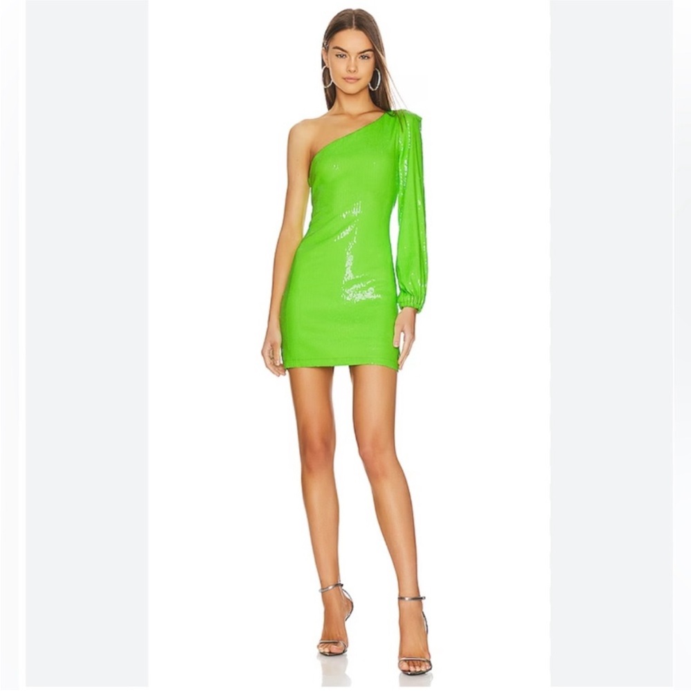 New! REVOLVE Steve Madden Katya Dress Sequin One Sleeve Size Small